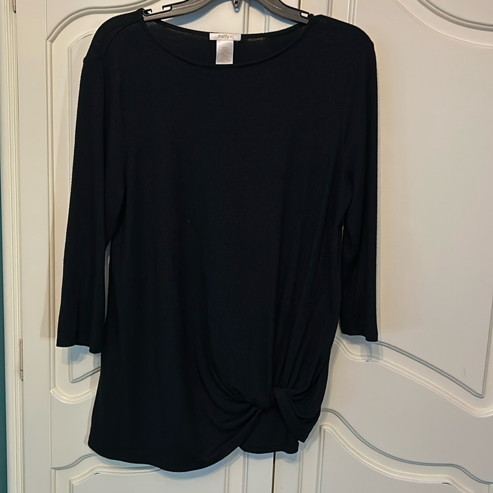 Black Sweater with tie bottom Women’s Size Small
